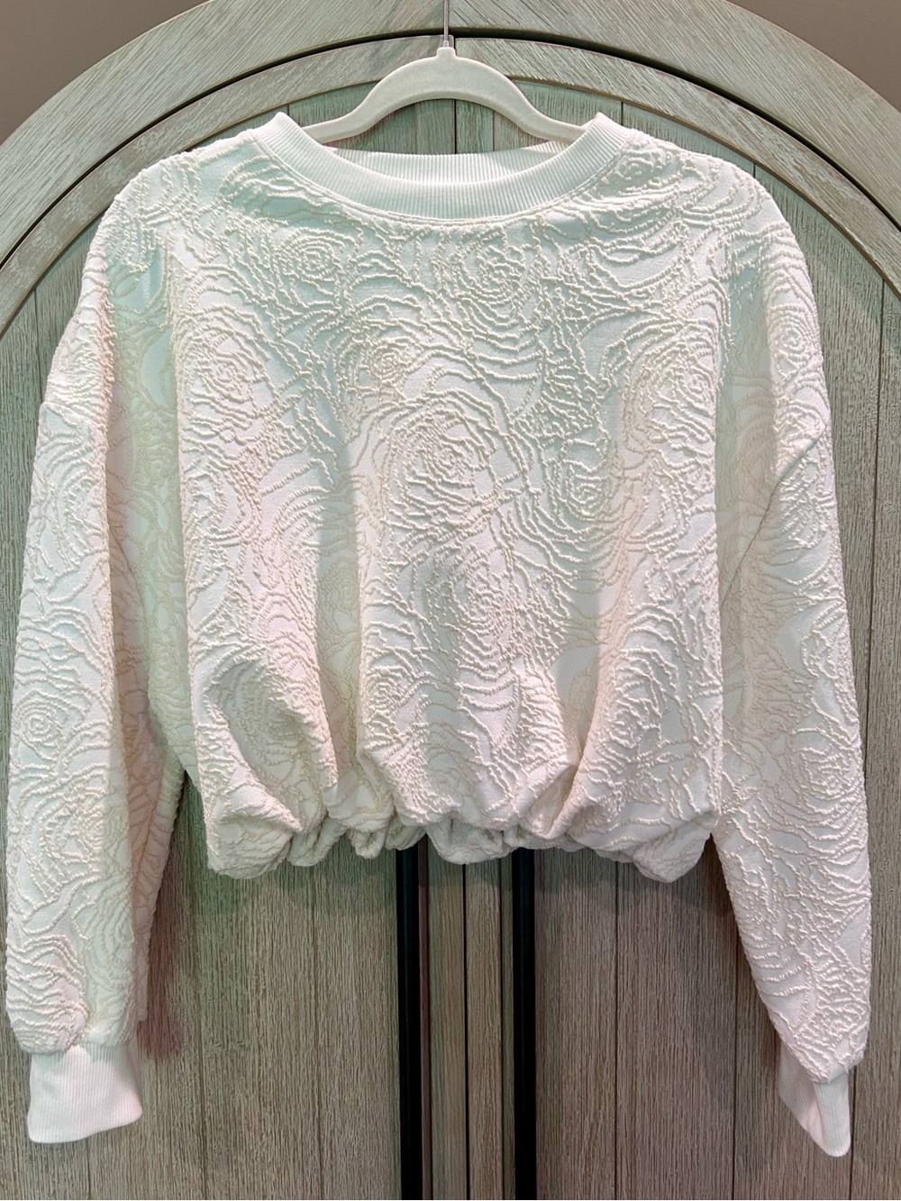 Anthropologie - NWT - Daily Practice 
Bubble Sweatshirt Ivory